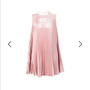 RED Valentino Forget Me Not pink pleated dress RARE ICONIC